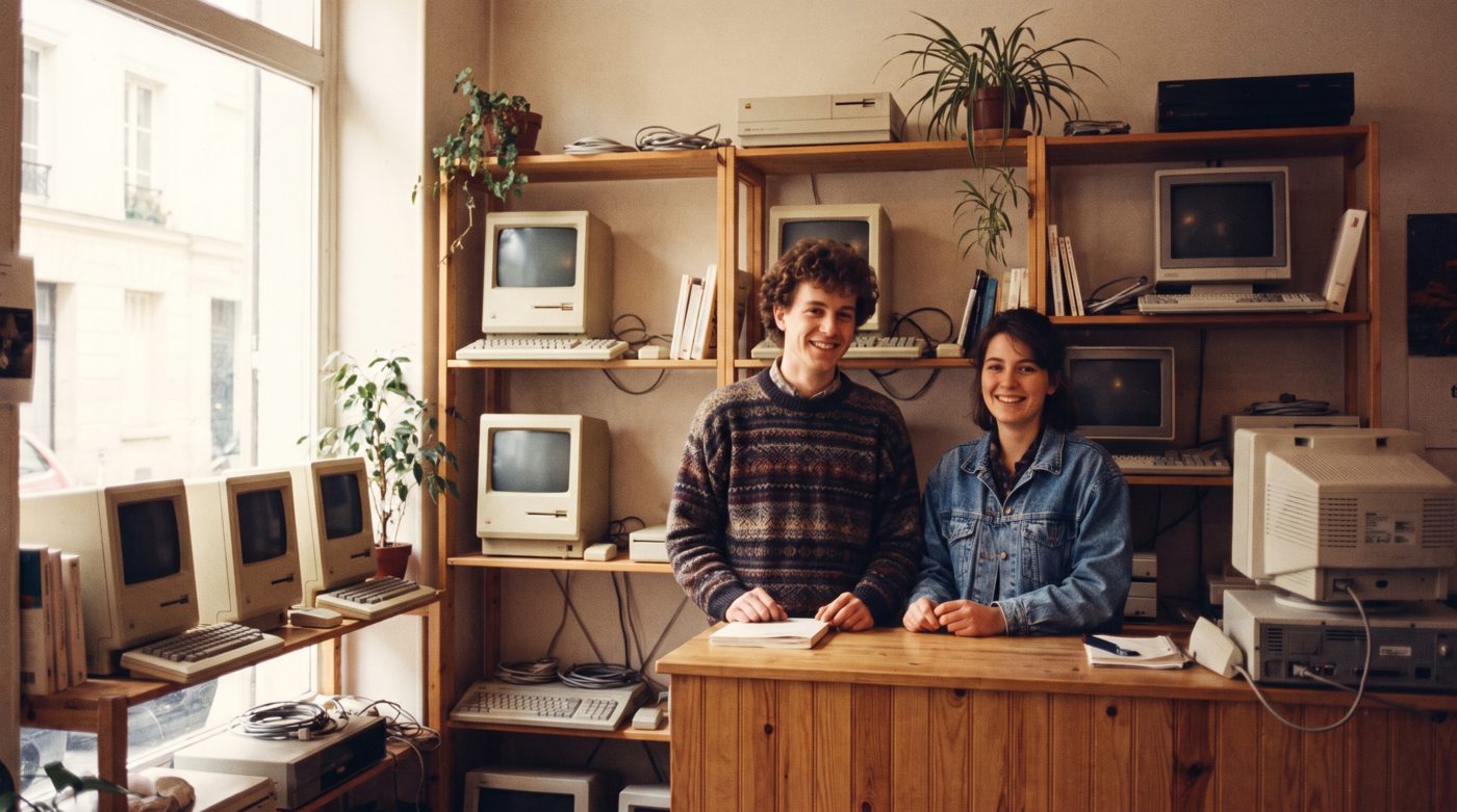 La boutique en 1986, les premiers Macintosh